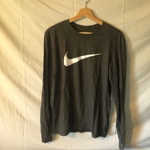Grey Nike Long Sleeve Tee